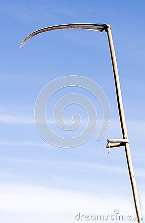 Sharpen scythe Stock Photo