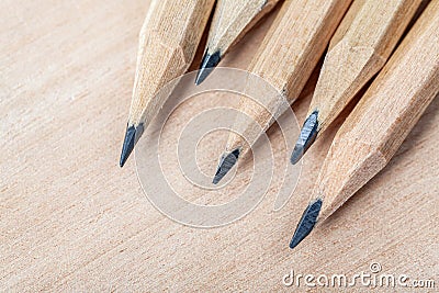 Sharpened pencils detail Stock Photo