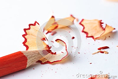 Sharpened red pencil Stock Photo