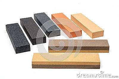 Sharpening stones set Stock Photo