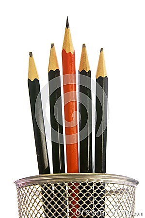 Sharpest Pencil in the Pot Stock Photo