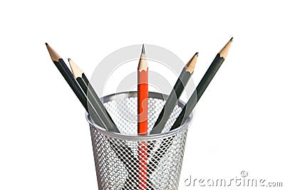 Sharpest Pencil in the Pot Stock Photo