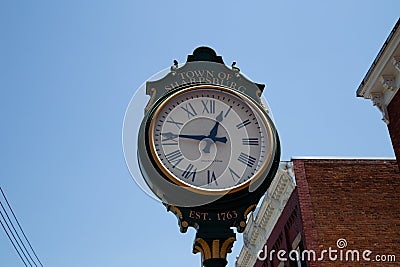 Sharpsburg MD Town Clock Editorial Stock Photo