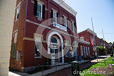 Sharpsburg MD Library and Town Hall Editorial Stock Photo
