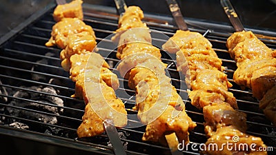 Shashlik - traditional Georgian barbecue. Stock Photo