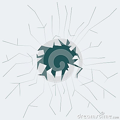 Shattered glass with Vector Illustration