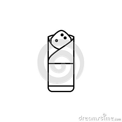 shaurma icon. Element of fast food for mobile concept and web apps icon. Thin line icon for website design and development, app Stock Photo