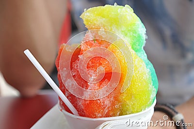 Shave Ice, North Shore, Oahu Stock Photo