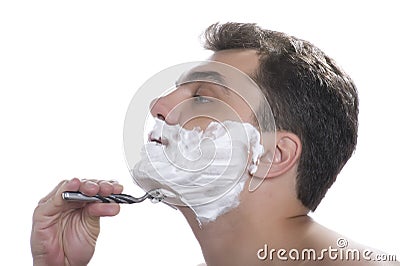 Shave men isolated Stock Photo