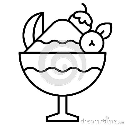 Shaved ice icon, Summer vacation related vector Vector Illustration