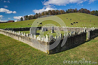 Shaver Family Cemetery on the Blue Ridge Parkway, Virginia, USA Editorial Stock Photo