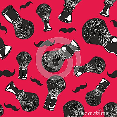 Shaving brush background Vector Illustration