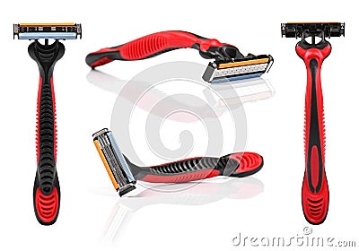 Shaving razor isolated on white Stock Photo