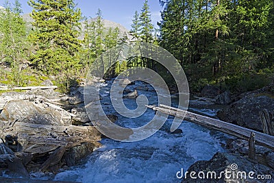Shawla River. Altai Mountains, Siberia, Russia. Stock Photo