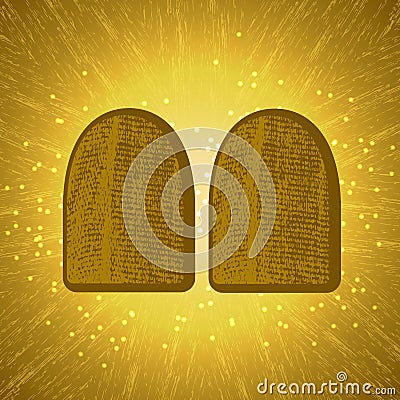 Shavuot. Concept of Judaic holiday. Tablets of the covenant Stock Photo