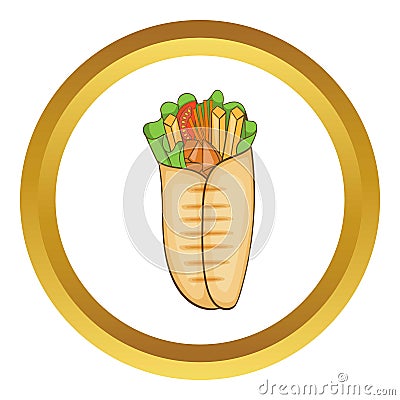 Shawarma vector icon Vector Illustration