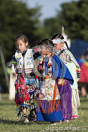 Shawnee Indian Children at Pow-wow Editorial Stock Photo