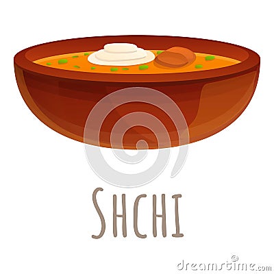Shchi icon, cartoon style Vector Illustration