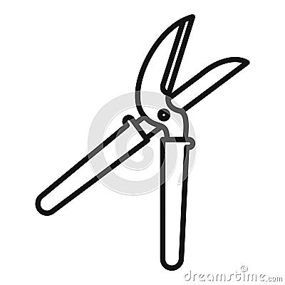 Shears secateur icon outline vector. Garden pruning Vector Illustration