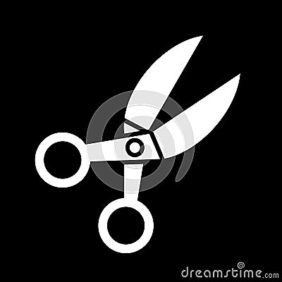 Scissors solid icon. vector illustration isolated on black. glyph style design, designed for web and app. Eps 10 Vector Illustration