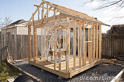 Shed Construction Stock Photo