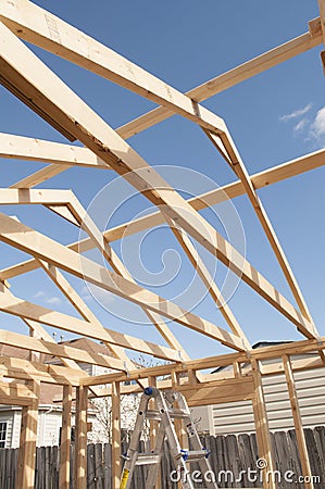 Shed Construction Stock Photo