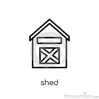 Shed icon from Agriculture, Farming and Gardening collection. Vector Illustration