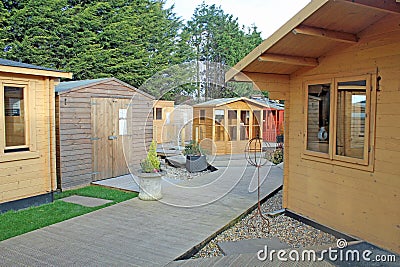 Sheds And Chalets Stock Photo