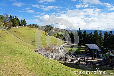 View at Green grassland Stock Photo