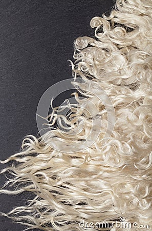 Sheep fur. Wool texture. Stock Photo