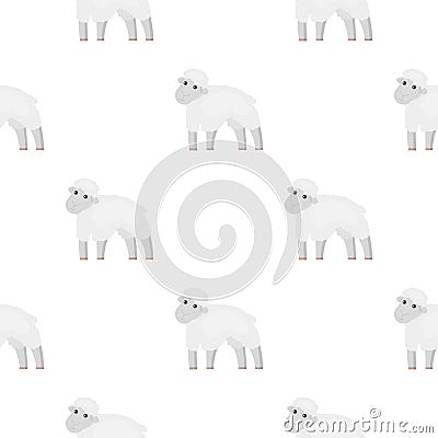 Sheep icon cartoon. Single bio, eco, organic product icon from the big milk cartoon. Vector Illustration