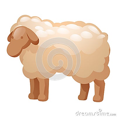 Sheep icon, cartoon style Vector Illustration