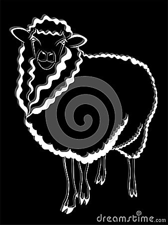 Sheep logo Vector Illustration