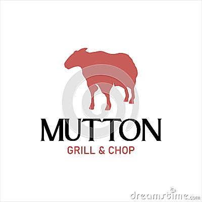 Sheep Logo Mutton Lamb Meat Vector Vector Illustration