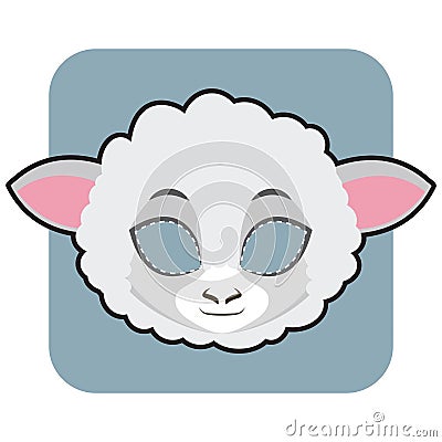 Sheep mask for festivities Vector Illustration