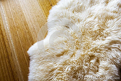 Sheepskin Rug Stock Photo