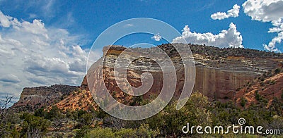 Sheer Cliffs around Echo Amphitheater Stock Photo