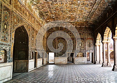 Sheesh Mahal Palace in Lahore fort, Pakistan Stock Photo