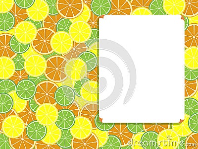 Sheet and citruses Vector Illustration