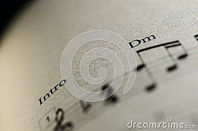 Sheet music note Stock Photo