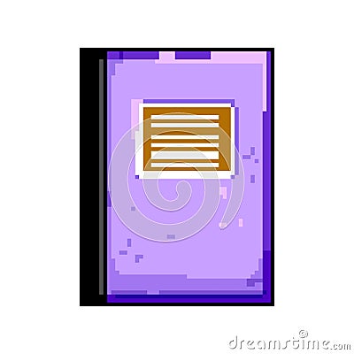 sheet notebook game pixel art vector illustration Vector Illustration