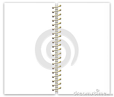 Sheet Paper with Metal Spiral-4 Stock Photo