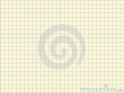 Sheet of paper, seamless texture of graph paper, grid paper sheet, gray straight lines on yellow background Stock Photo