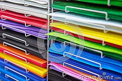 Sheets colored cardboard for designer creative works Stock Photo