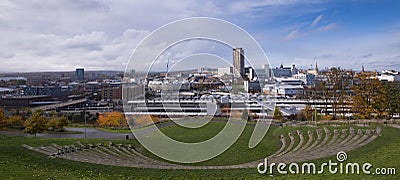 Sheffield city centre, view from Park Hill Stock Photo