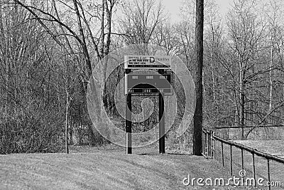 Baseball Scoreboard - Black And White Editorial Stock Photo