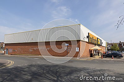 Halfords Sheffield Store Editorial Stock Photo
