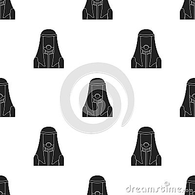 Sheik icon in black style isolated on white background. Arab Emirates pattern stock vector illustration. Vector Illustration