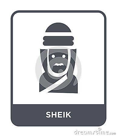 sheik icon in trendy design style. sheik icon isolated on white background. sheik vector icon simple and modern flat symbol for Vector Illustration