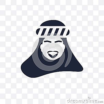 Sheik transparent icon. Sheik symbol design from Desert collection. Vector Illustration